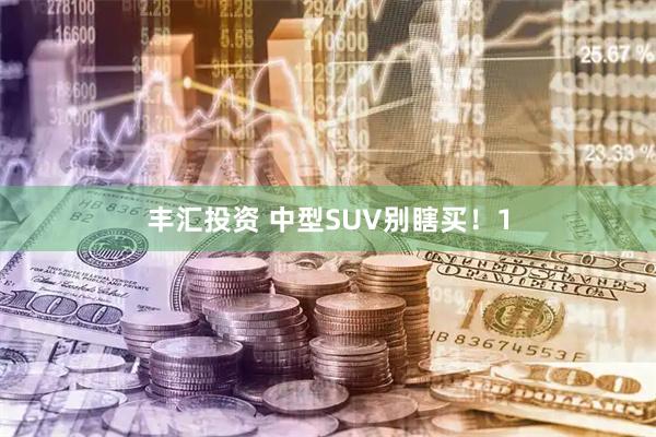 丰汇投资 中型SUV别瞎买！1